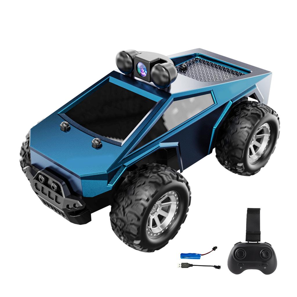 1:Радиоуправляемая машина масштаба 1:28, 2,4G WiFi FPV Автомобиль с дистанционным управлением, HD-камерой, светодиодными огнями, управляемый через приложение, Внедорожник, Синий
