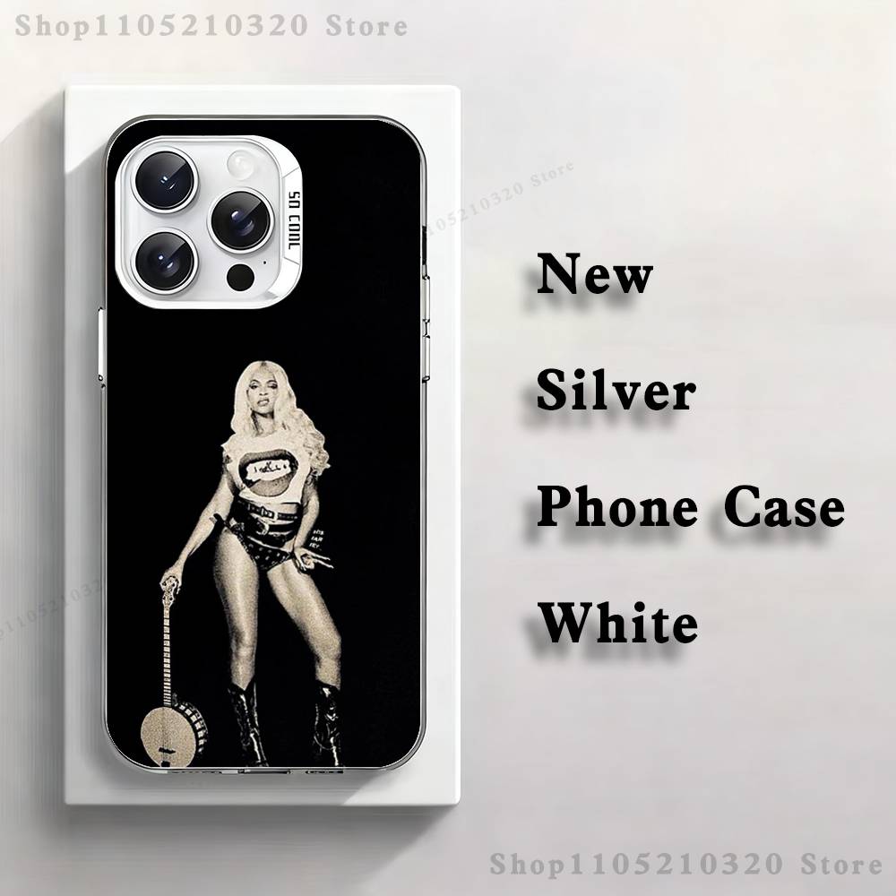 Чехол для телефона Cowboy B-Beyonce для iPhone 17,16,15,14,13,12,11,Mini,Pro,E,MAX Белый Матовый Силиконовый Белый Чехол