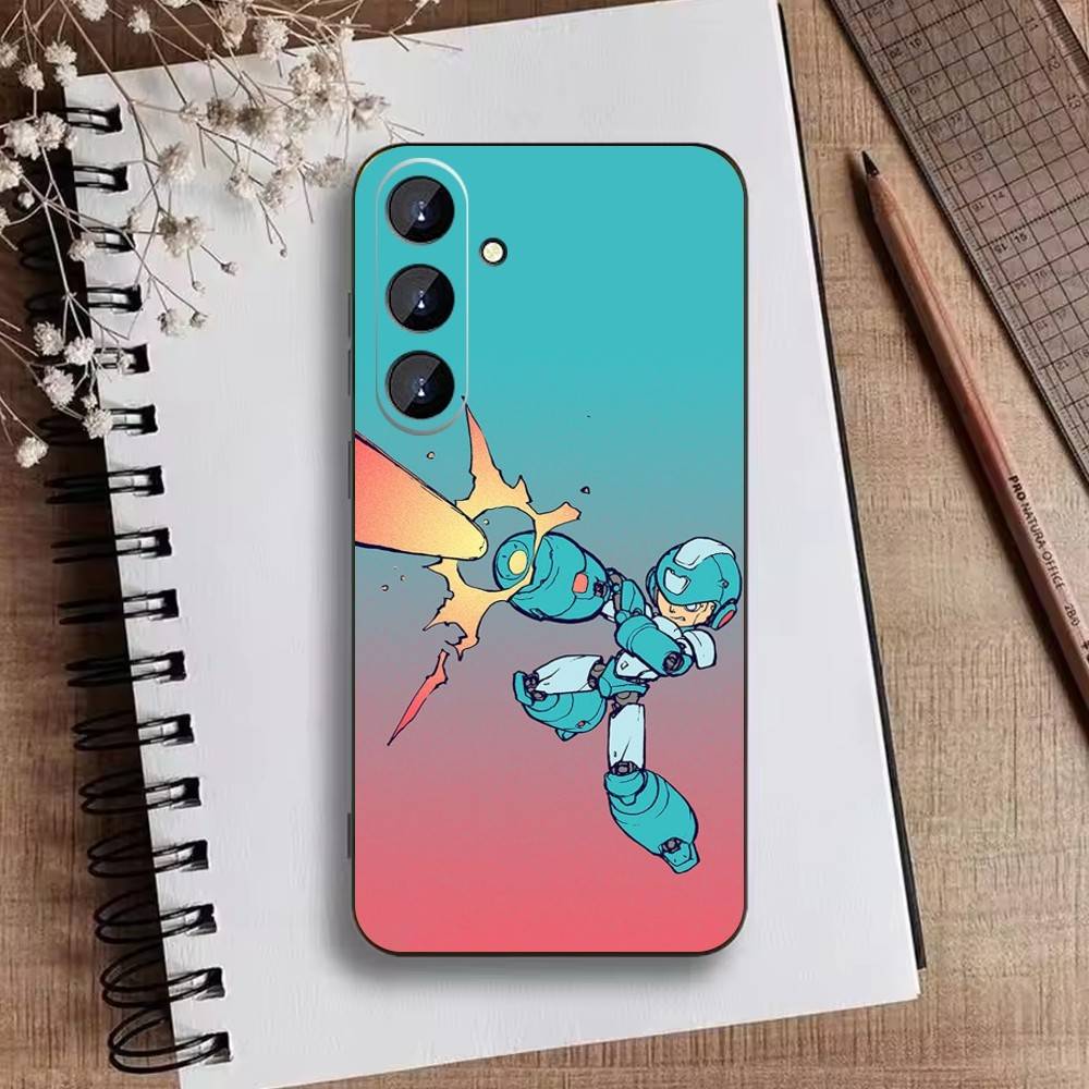 Чехол для телефона H-Mega Man Anime для Samsung Galaxy A73, A21s, A22, A31, A52, A53, A71, A41, Мягкий черный корпус
