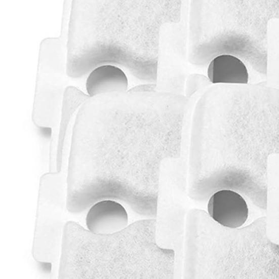 12Pcs Cat Water Fountain Filter Replacement Activated Carbon Filtration System with Pre-Filter Sponges for PETLIBROWF005/115/105 Water Fountain