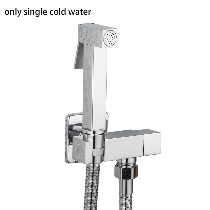 Латунный смеситель для биде, одиночный кран для холодной воды, ручной душевой набор для биде, распылитель для унитаза, распылитель Shattaf, гигиенический душ, черный