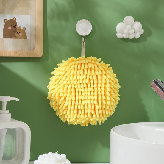 45663 шт. Полотенце для рук из шенилла с подвесным шнуром, хорошо впитывающее воду, компактное