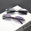 1 Piece of Retro Style Frameless Oval Fashion Glasses Ideal for Birthdays and Pography Props Perfect Fashion Glasses