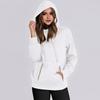 Толстовка Lady Dall Winter Hoodie с карманами на молнии, эластичными манжетами, однотонным шнурком, длинными рукавами, в стиле преппи, с капюшоном, спортивная, Fitne