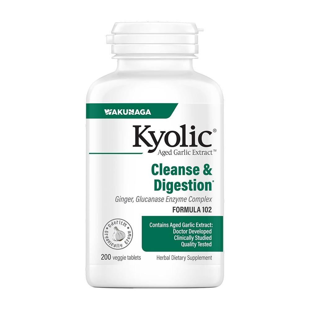Aged Garlic Extract Cleanse & Digestion Formula 102, 200 Veggie Tablets