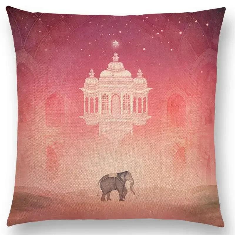 45x45cm Elegant Women Lovely Girl Shakespeare Fantasy Painting Moon Night Swan Dream Tree Cushion Cover Sofa Throw Pillow Cover