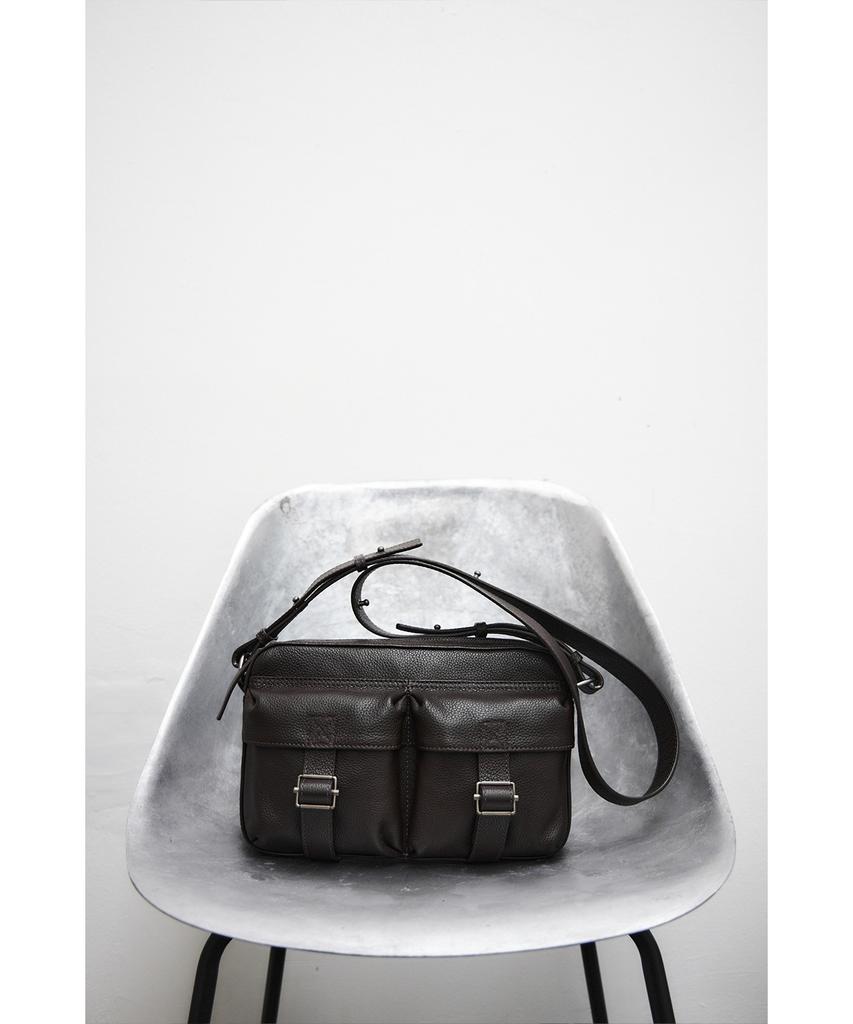 Youth Leather Camera Bag - Brown