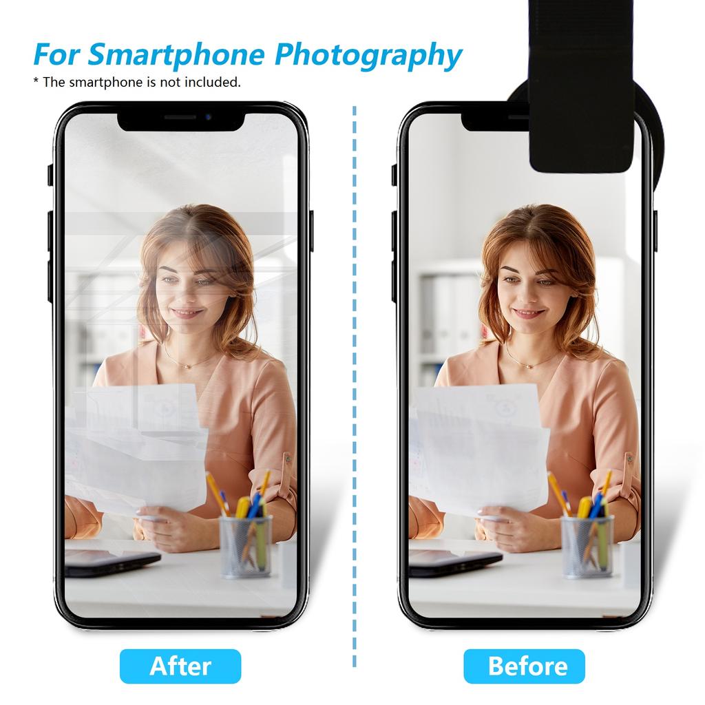 37MM Professional Smartphone CPL Filter Set Clip on Circular Polarizer Lens with Universal Phone Clip Lens Protector