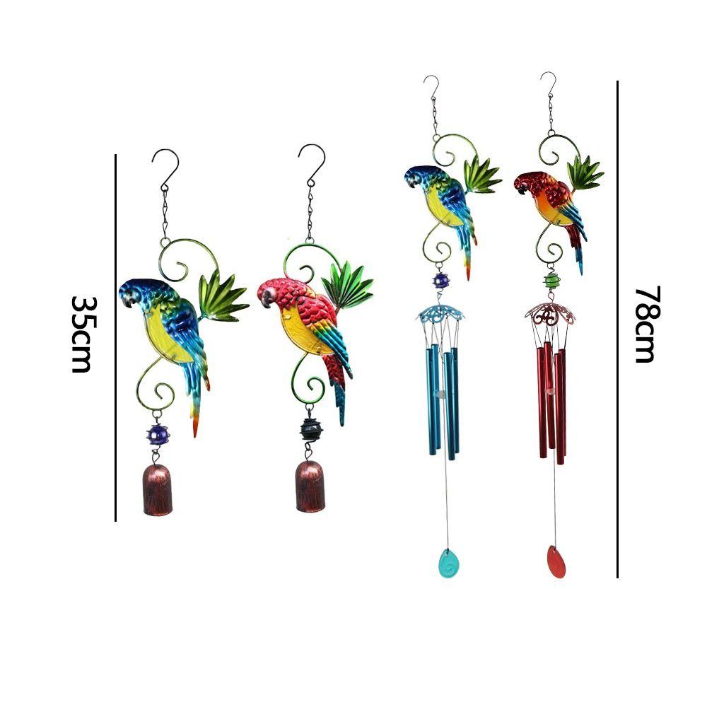 Fashion Creative Bird Wind Chimes Metal Outdoor Indoor Parrot Bell Handmade Retro Ornament