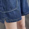 Women's Loose-Fit High-Waist Washed Denim Shorts with Big Pockets
