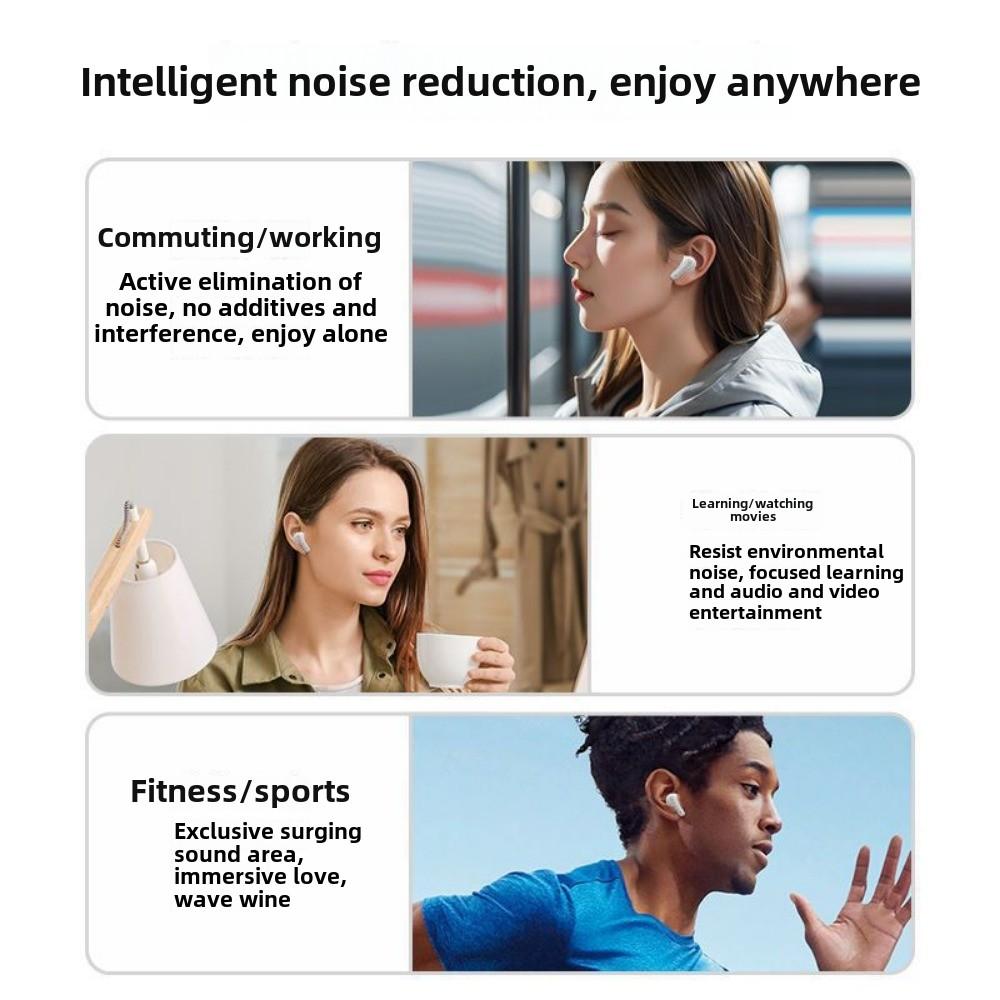 Bluetooth-гарнитура TWS с двумя наушниками, беспроводная внутриканальная стереосистема с цифровым дисплеем Life