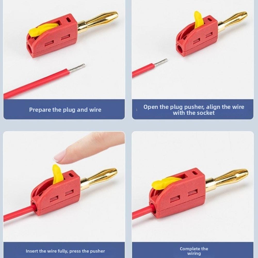 1/10pcs Solderless Design High Current Banana Plug Gold Plated Banana Plug Audio Equipment