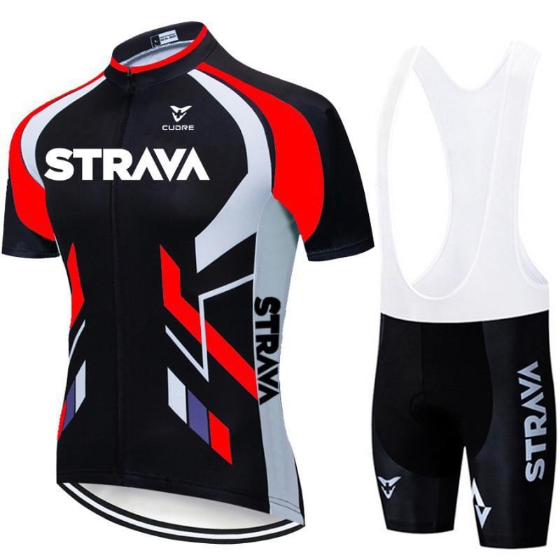 STRAVA Hot Cycling Suits Set Bib Team Edition Factory Drainable Design