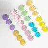 10pcs DIY Peach Flat Resin Charms Pendant Transparent Fruit Pendants Jewelry Making Accessories