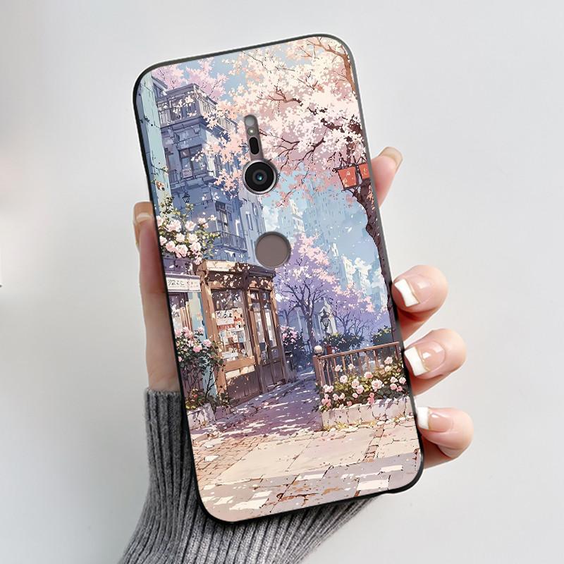 Модный черный чехол с принтом кролика для молочного чая для Sony Xperia XZ2/SO-03K Черный чехол для Sony Xperia XZ3/SO-01L Мягкий чехол с защитой от царапин