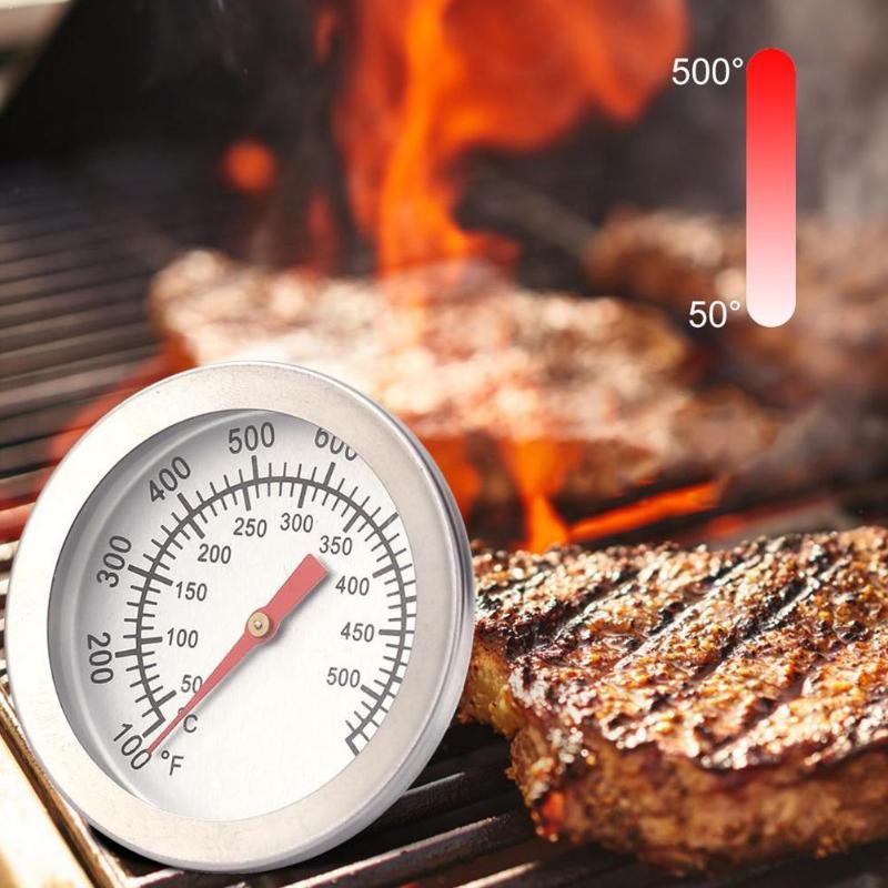 50-500C Steel BBQ Barbecue Smoker Grill Thermometer Temperature Gauge