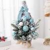 Mini Christmas Tree Small Tabletop Artificial Flocked Tree with Balls