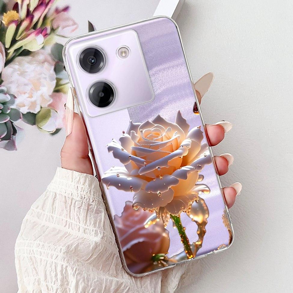 Для Xiaomi Poco M7 Pro 5G Чехол Прозрачный Модный Роскошный Мультяшный Забавный Крутой Расписной Мягкий Чехол для Телефона Для Poco M7 Pro 5G Задняя Крышка