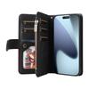 For iPhone 17 Pro Leather Case with Strap Zipper 9 Card Slot Phone Cover Stand