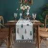 Modern Chenille Tassel Christmas Table Runner - Simple, Fresh, Polyester Tablecloth