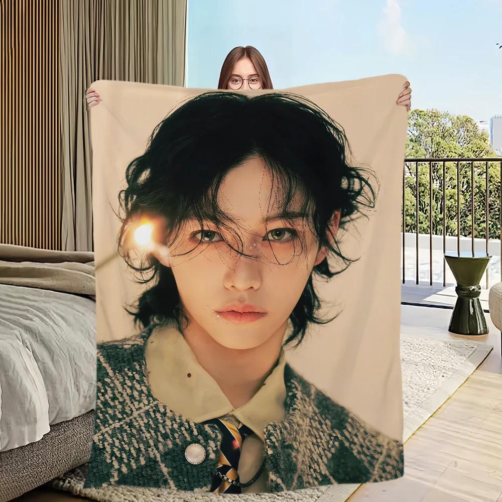 Warm Plush Throw Blanket for Living Room Bedroom Travel Perfect KPOP Gift for Fans of FFelix Singer