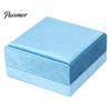 Small Jewelry Packaging Box for Retail Sky Blue Velvet Box, Flip Top Case with Luxury Presentation Soft Flannel Lining, Portable Protective Container