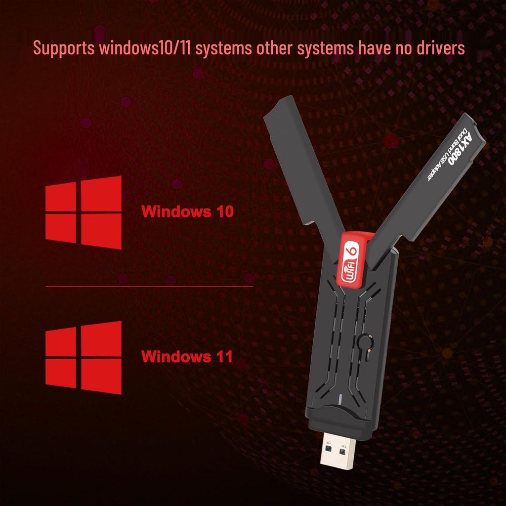 Двухдиапазонный беспроводной сетевой USB 3.0 адаптер WiFi6 MTK7921