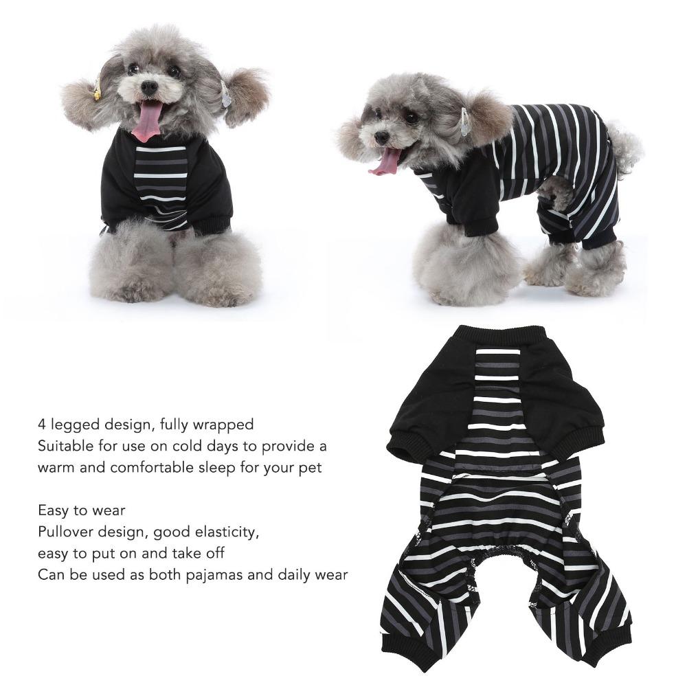 Light Weight Pet Jumpsuit Striped Print Cat Home Wear Pet Loungewear Small Breed Use