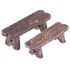 2Pcs Mini Wood Bench Home Ornaments Figurines Diy Aquarium/Dollhouse Decor