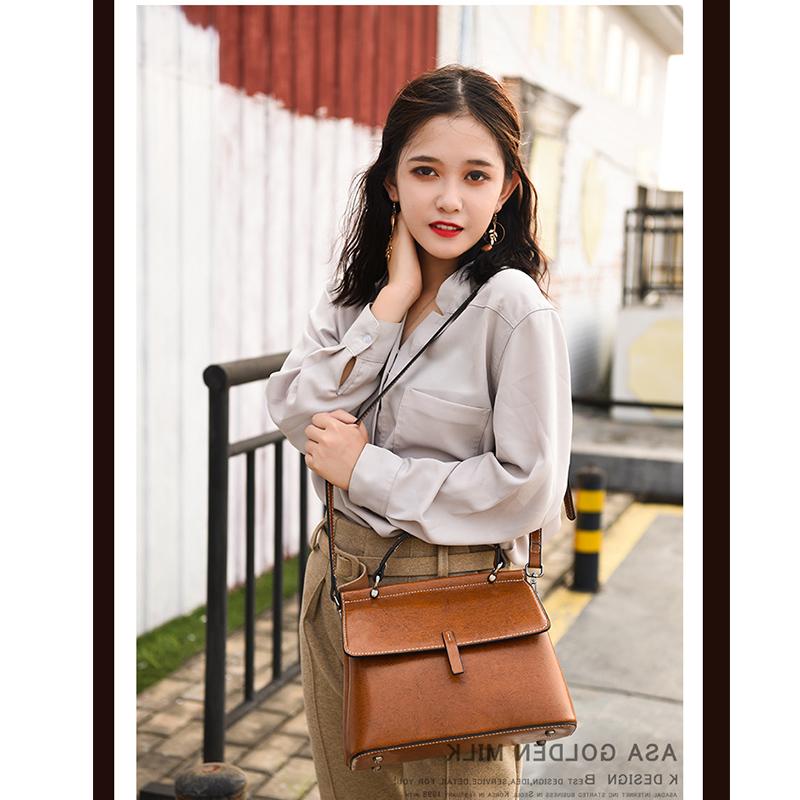 Женская сумка из натуральной кожи, модная сумка кроссбоди из коровьей кожи для леди, женская сумка через плечо для покупок и поездок в корейском стиле