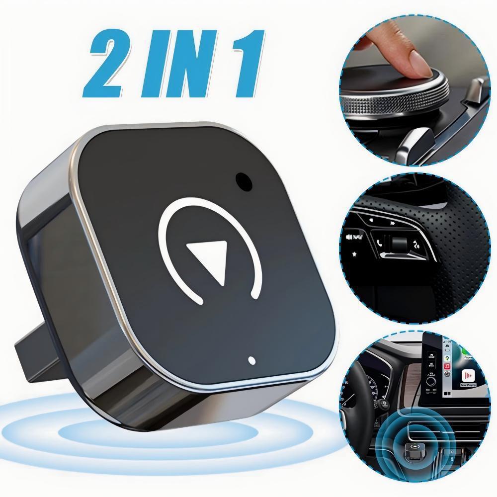 Two-in-One Wireless CarPlay & Android Auto Adapter