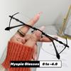 Fashion Trend Diamond Cut Myopia Glasses New Anti-blue Light Blocking Minus Diopter Eyewear Short Sight Prescription Eyeglasses