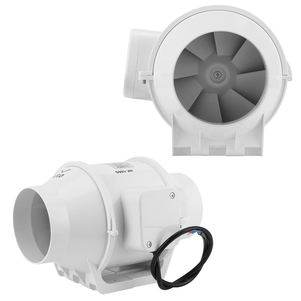 220V 4in Ventilation Fan Noiseless Wall Mounted Exhaust Fan with Large Air Volume for Kitchen Use