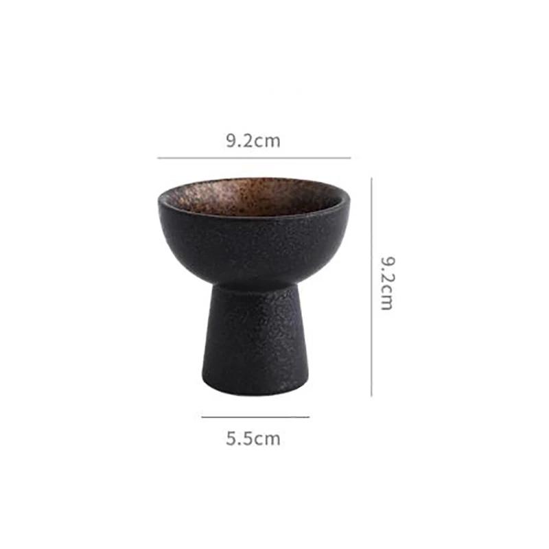 Высокая миска для закусок, японская керамическая миска для йогурта, десертная чашка для мороженого, керамическая ретро-тарелка для фруктов, посуда для ресторана