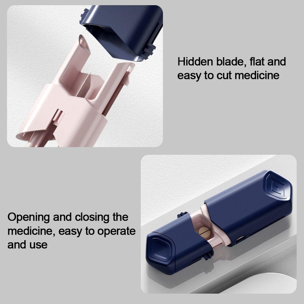 Pull-out Design Drug Tablet Crusher Dustproof Medicine Divider Creative Pill Cutter
