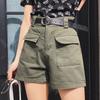 Wowen Classic and Minimalist Fashion Versatile Female Summer Outside Wear Loose Bf Wind High Waist Thin A Word Casual Work Denim Shorts Individuality