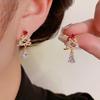 Delicate Earrings For Women, Inlaid Zircon Christmas Tree Earrings, Fashionable Christmas Trend