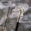 White Luxury Dragon Head Walking Cane Fashion Decorative Walking Stick Gentleman Elegant Cosplay Cane Knob Crosier 93cm
