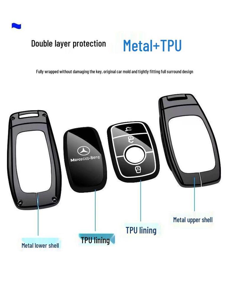 Чехол для ключа Mercedes-Benz для C200L, A180, E300L, GLC260, GLA, GLB, S-класса, B-класса, GLE