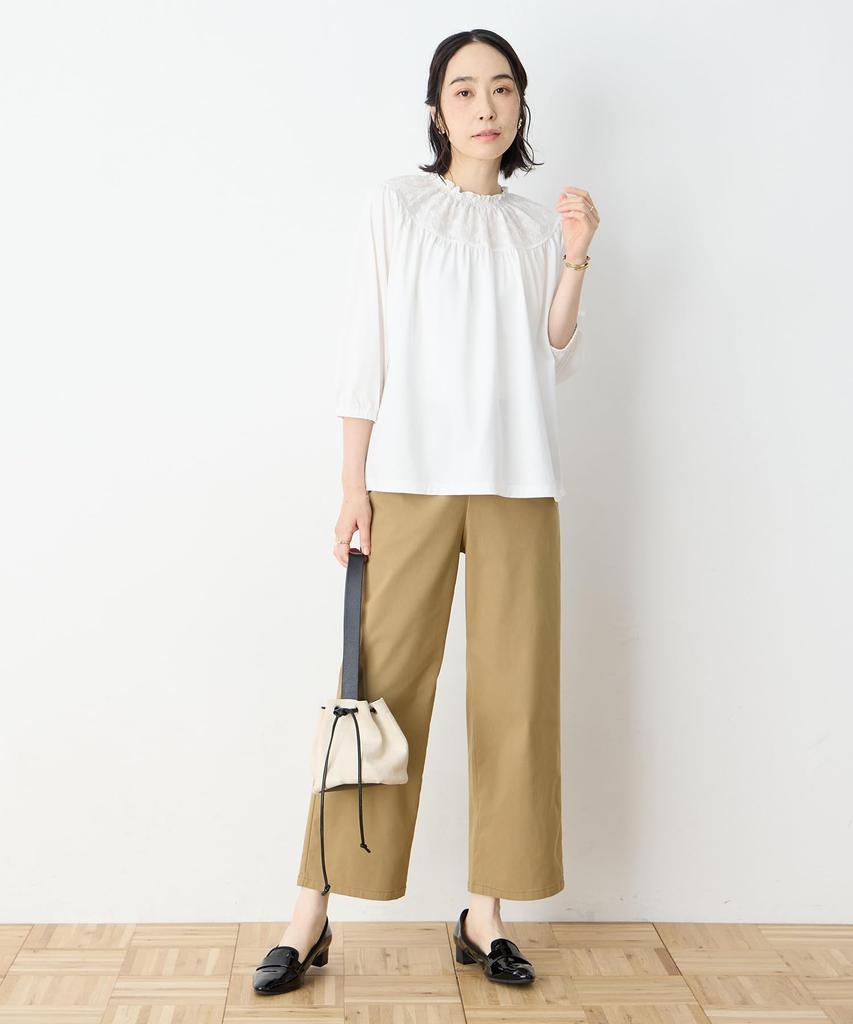 DECOY Shirred Collar Docking White Pullover, Women's, 491223,