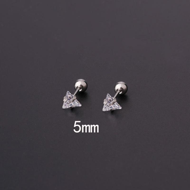 2 шт., серьги-гвоздики из нержавеющей стали 316L для пирсинга козелка, серьги-гвоздики для женщин, геометрический цирконий, кольцо для губ, ювелирные изделия для хряща