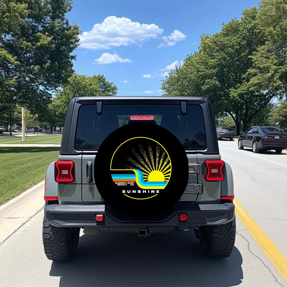 1 шт. 30/34 дюйма Многофункциональный чехол для запасного колеса для Jeep, прицепа, фургона, внедорожника, грузовика, автодома, транспортных средств с дизайном «Солнце» и вибра