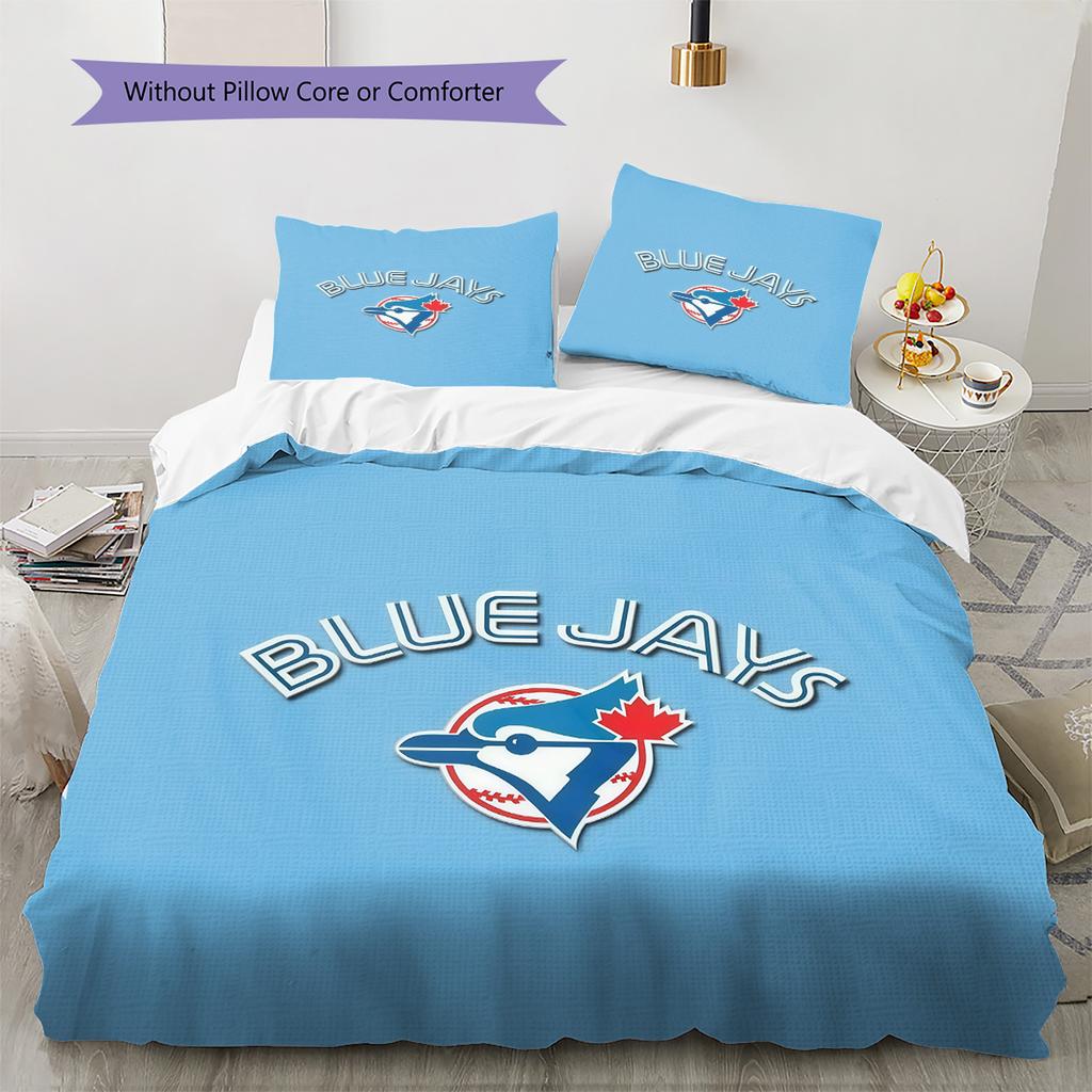 Toronto Blue Jays2 Pattern Bedding Quilt Set Home Decoration Gift (1 * duvet cover + 2 * pillowcase without core)