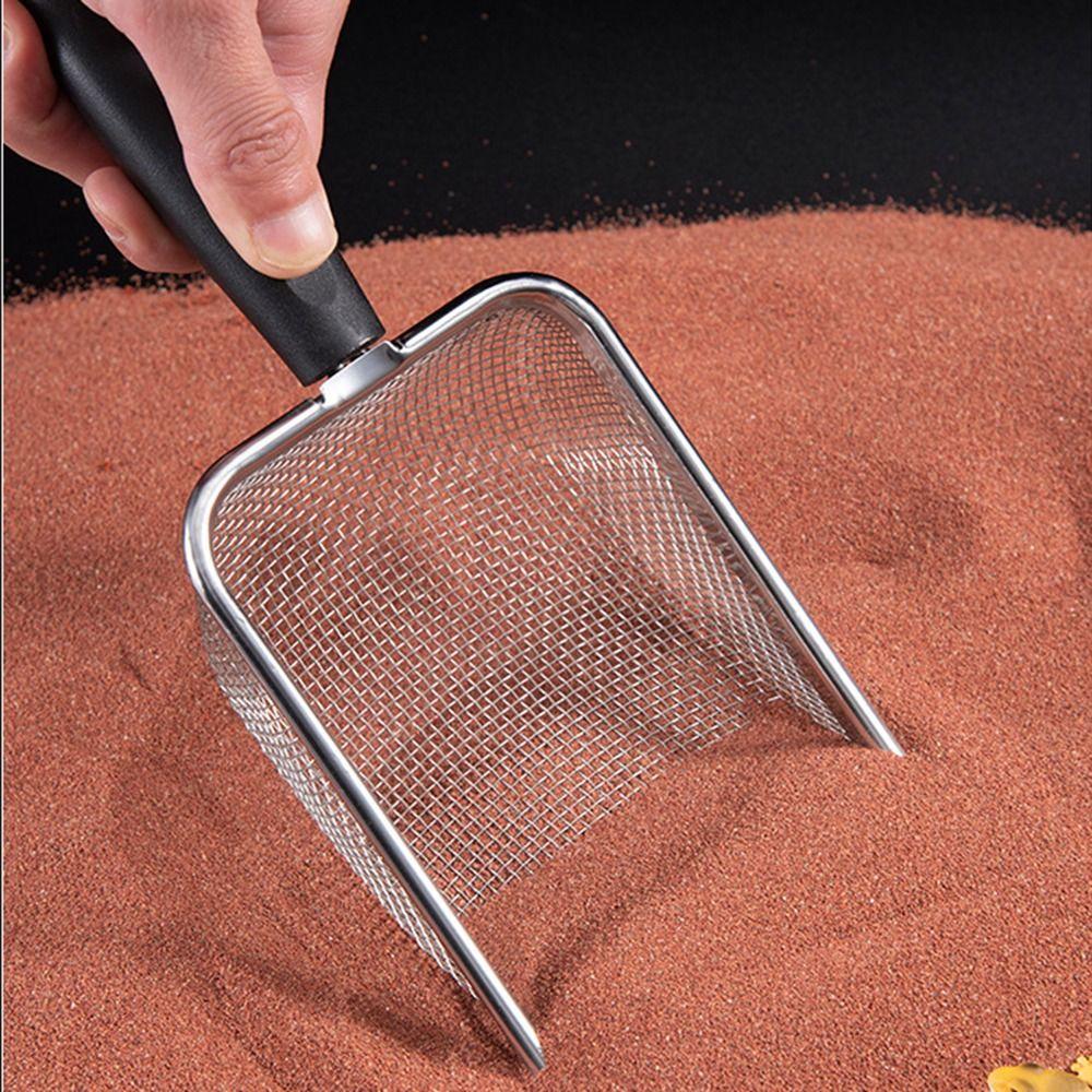 Stainless Steel Reptile Sand Shovel Comfortable Grip Substrate Cleaner Scoop  Bearded Dragon Cage