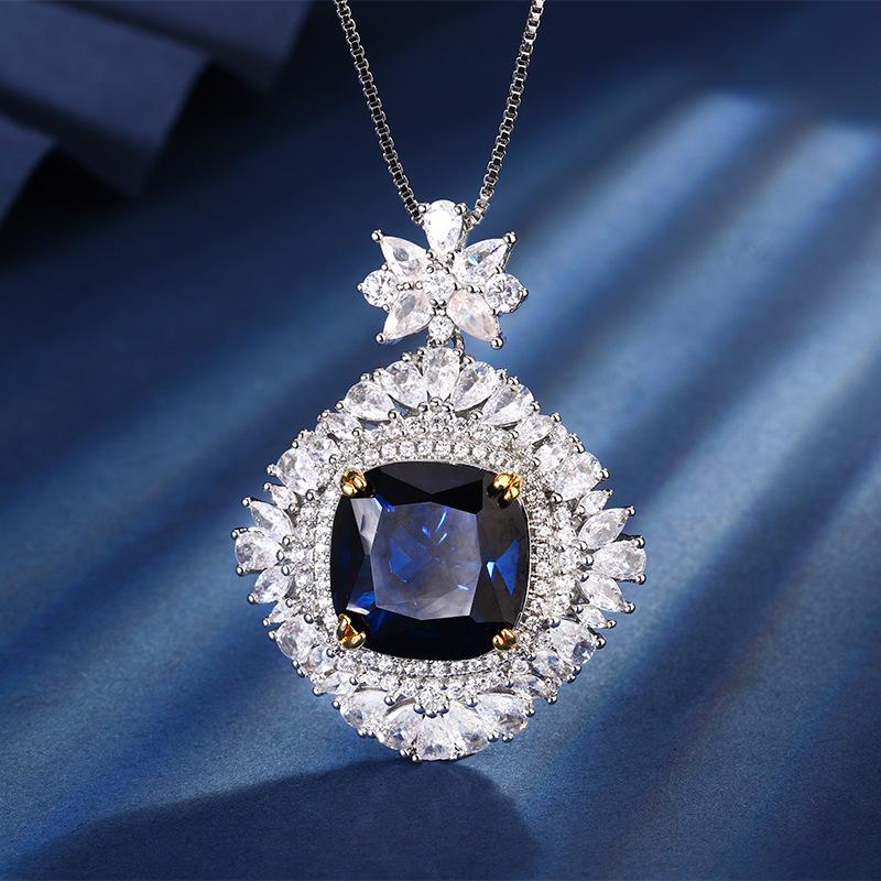 Украшения Ретро Симуляция Цветной Сокровище Толстый Квадрат Роскошный Инкрустированный Главный Камень 16 * 16