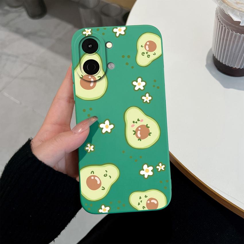 Красивый задний чехол для Tecno Spark Go 3 2 1S Pova 7 Ultra Pro Spark 40 40C 30 Чехлы для телефона Милый Авокадо Красивые Цветы Чехол Мягкий Силикон Противоскользящий Чехол