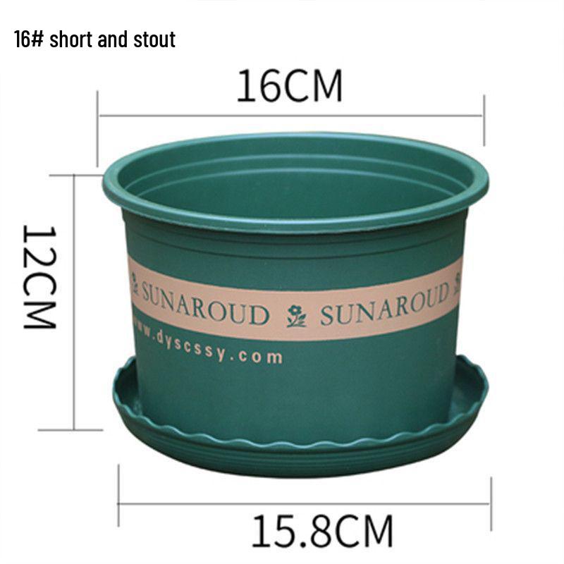 Large Green Gallon Flower and Vegetable Planting Pot - Thick, Wide Plastic for Radish and Rose