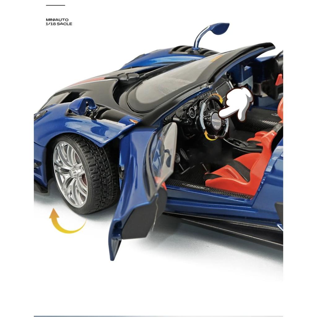 1/18 Pagani Huayra BC Суперкар Сплав Машинка Литые и Игрушечные Транспортные Средства Модель Машины Звук и Свет Инерционная Машинка Игрушки для Детей Подарки