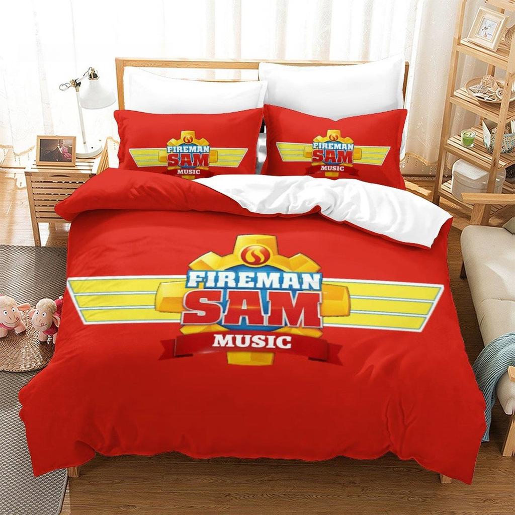 3D Printing Anime With Bed Linen Fireman Sam Bedding Collection Single Twin Full Queen King Size Bed Collection Adult Kid Bedroom Duvet Cover Colle