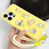 Чехол Zhitai Skin-Feeling Jelly для iPhone 16/15/14/13/12 Pro Max с ремешком на руку